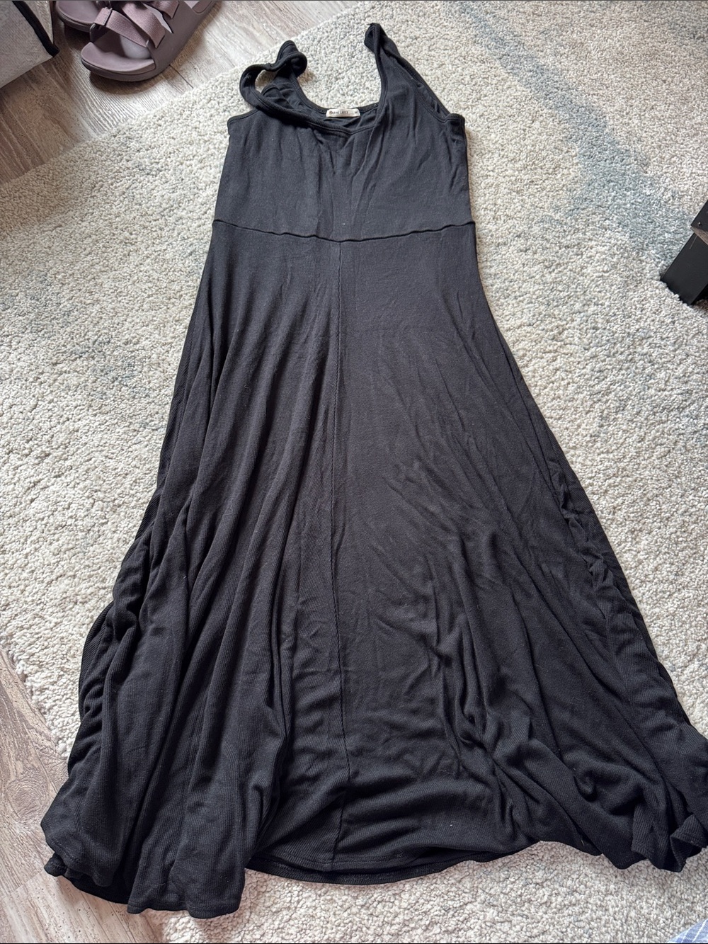 Marine Layer Black Maxi Dress - Sleeveless Flowy A-Line